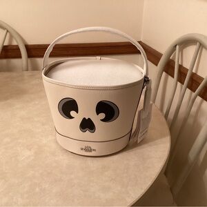 Coach White Bucket Bag with Ghost Design
